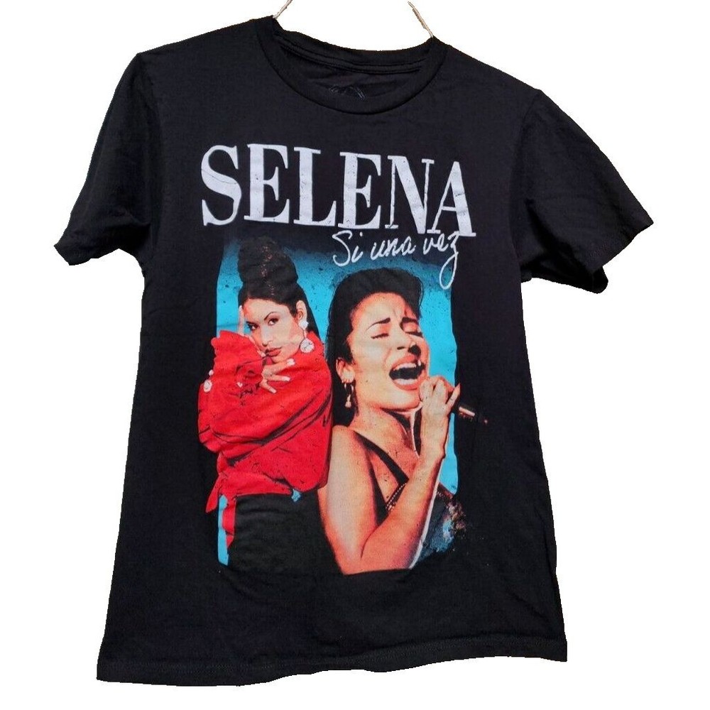 Selena Si Una Vez Black T-Shirt Size S Tejano Music Mexico Latina